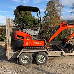 The Kubota KX015-4 is the ideal 1.5 ton mini digger hire machine